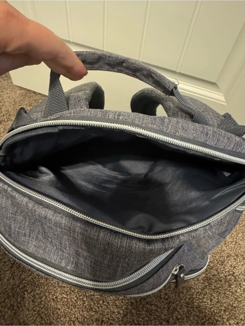 Grey Carter’s Diaper Bag Backpack
